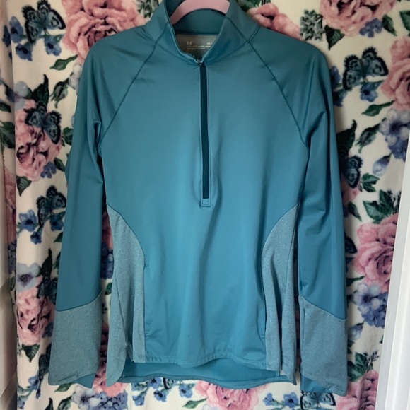 Under Armour quarter zip long sleeve Teal - Picture 1 of 9